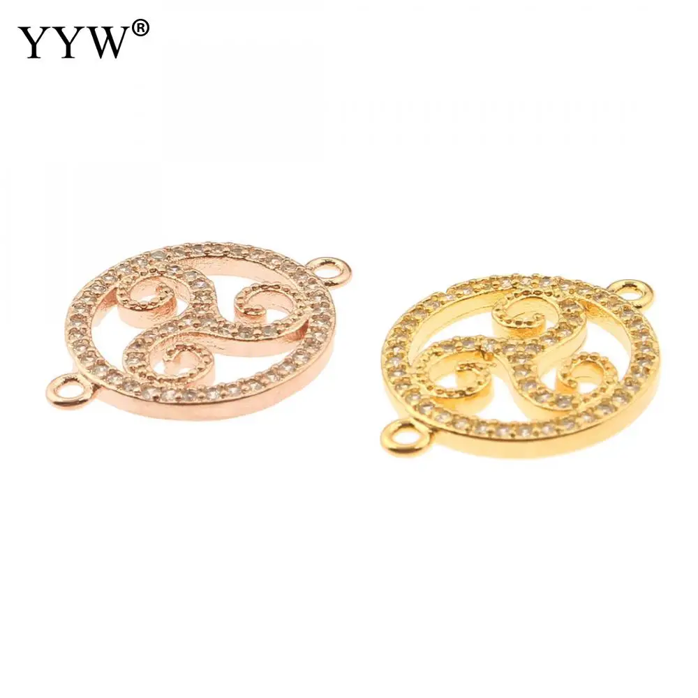 

1/1 Loop Brass Jewelry Connector Factory Price Plated Rhinestone Weeding Connector Fashion Sliver Gold 20x15x2mm