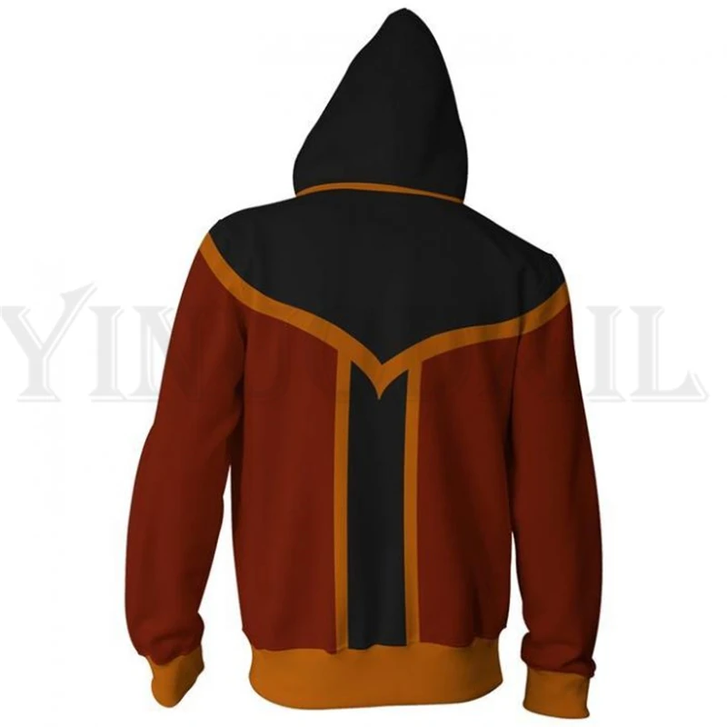 Аниме толстовки для мужчин и женщин толстовки на молнии Аватар Airbender 3d принт с капюшоном куртка для мальчиков Harajuku уличная Косплей