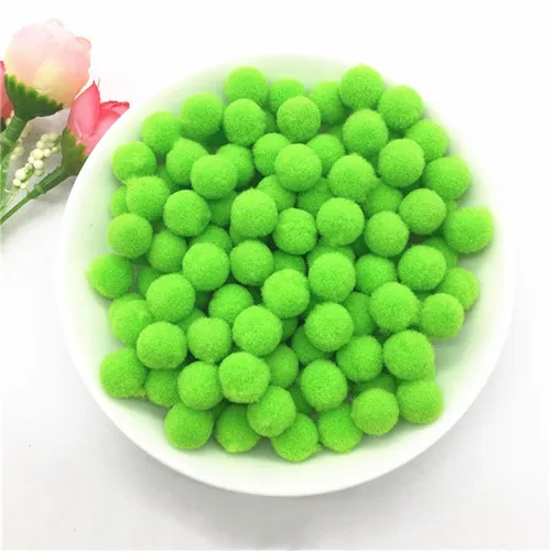08 Fruit green Помпоны 8 мм, 10 мм, 15 мм, 20 мм, 25 мм, 30 мм, мягкие помпоны, пушистые плюшевые помпоны для рукоделия, помпоны, помпоны, шарики для домашнего декора, швейные принадлежности, 10 г - Цвет: 08 Fruit green