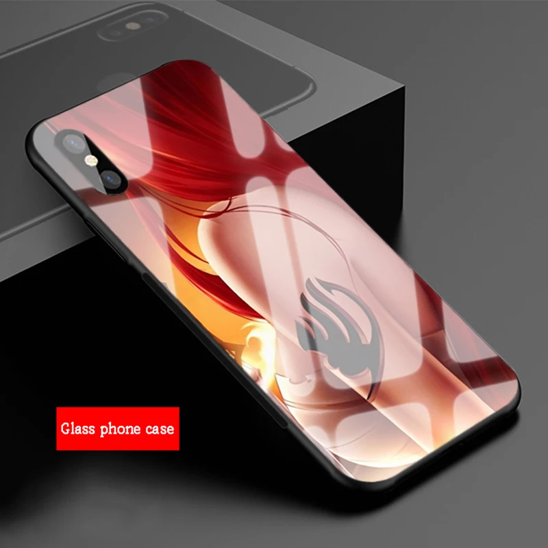 Чехол для телефона из закаленного стекла с логотипом Аниме Манга Фея хвост iPhone 6