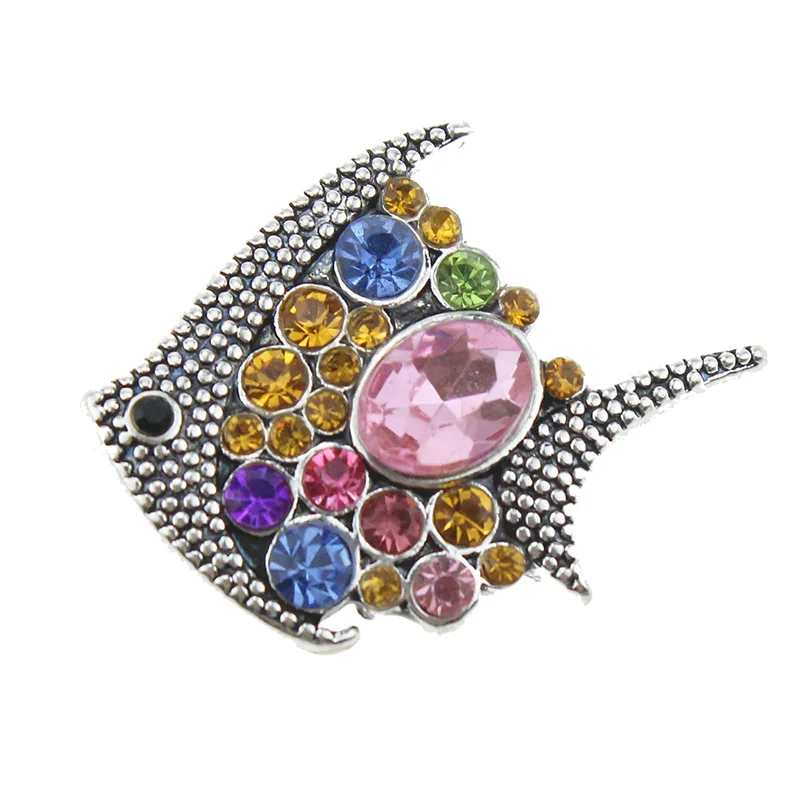 5pcs/lot New Snap Jewelry 18mm Oil paint fish Buttons Fit DIY Bracelets &amp Bangles For Women | Украшения и аксессуары