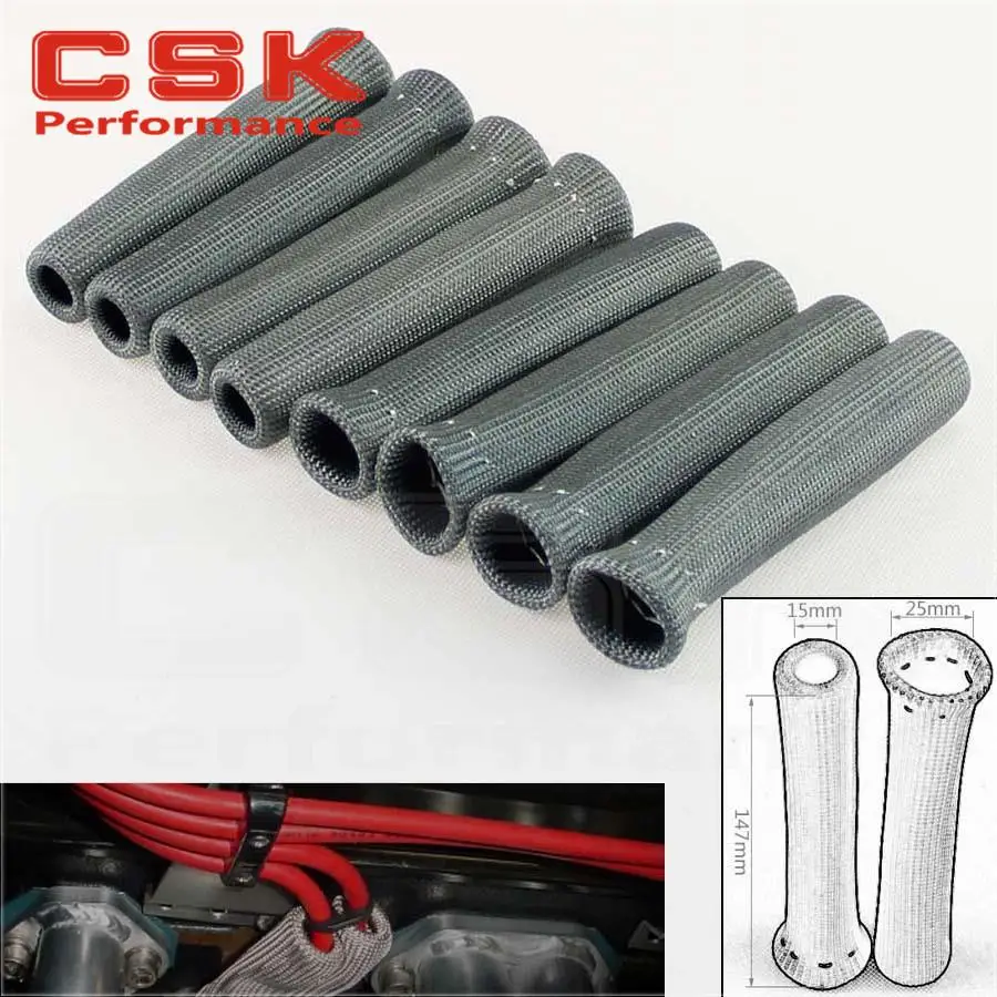 8 шт Свеча зажигания провода изолятор протектор щит загрузки рукав Sleeving 1 &quotдюйма