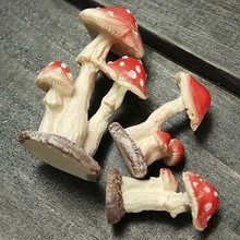Мини смолы гриб Toadstool садовые украшения гномы горшечные украшения из растений