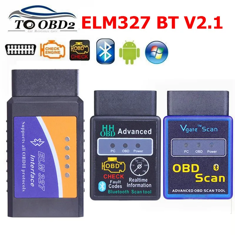 OBDII ELM327 V2.1 Bluetooth работает дизельные автомобили аппаратное обеспечение