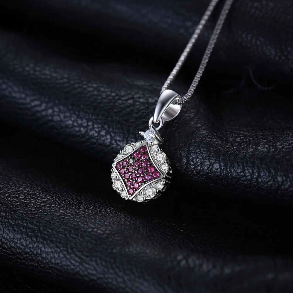 Jewelrypalace великолепные 0.1ct круглый создан Рубиновая подвеска для Для женщин