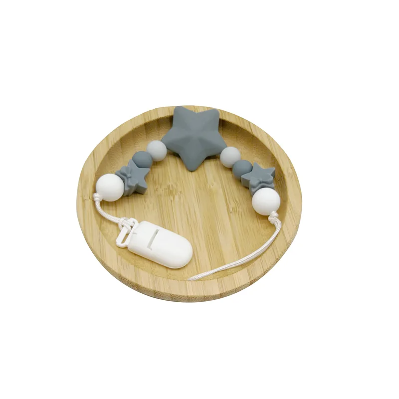 Chip Dale-Clips para chupete de beb&eacute;, cuentas de silicona masticables para beb&eacute;, soporte de collar de silicona sin BPA, Clips para chupete, regalos de Ducha-2