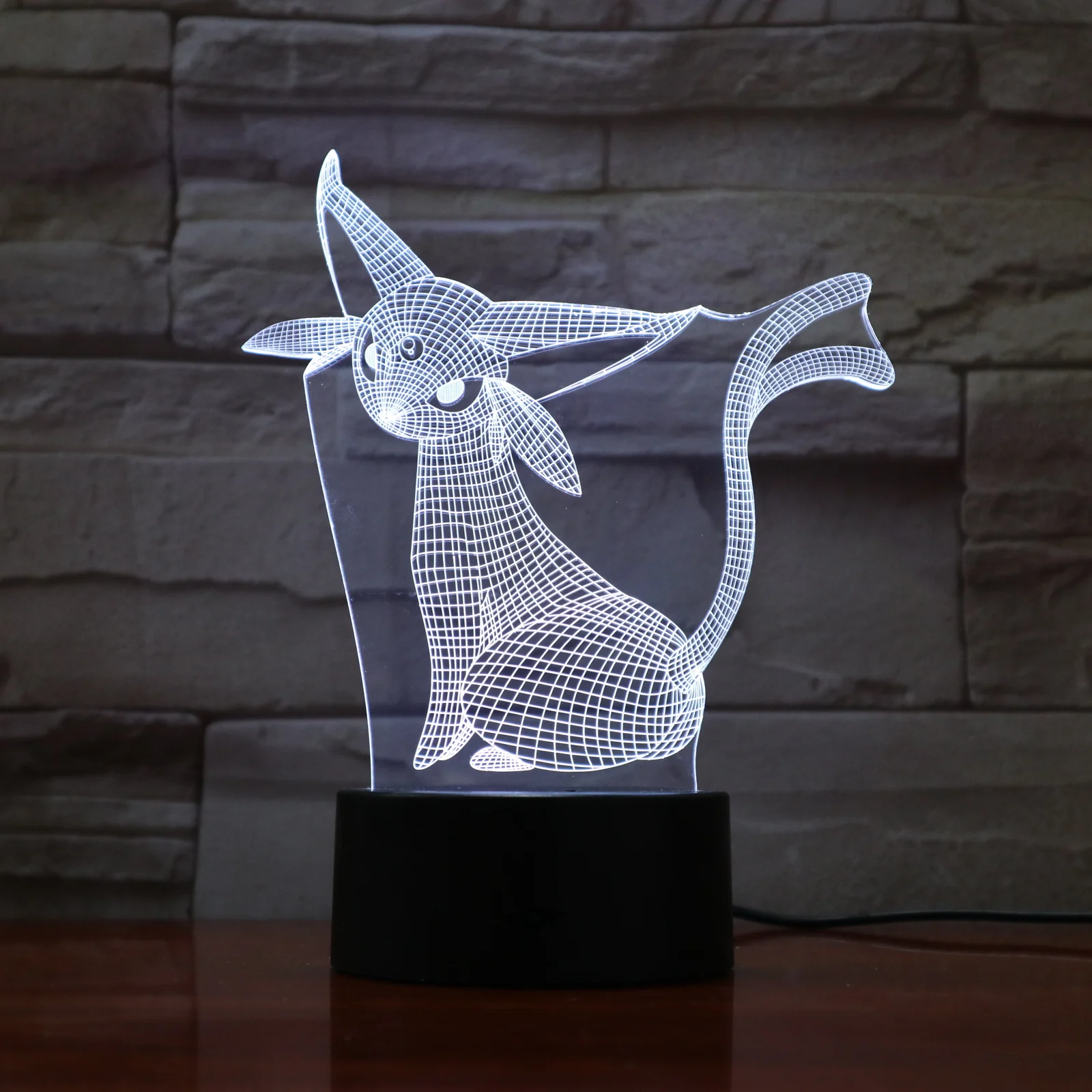 Pokemon Espeon 7 цветов светодиодный ночник для детей сенсорный светодиодный Usb стол Lampara Lampe детский спальный ночник