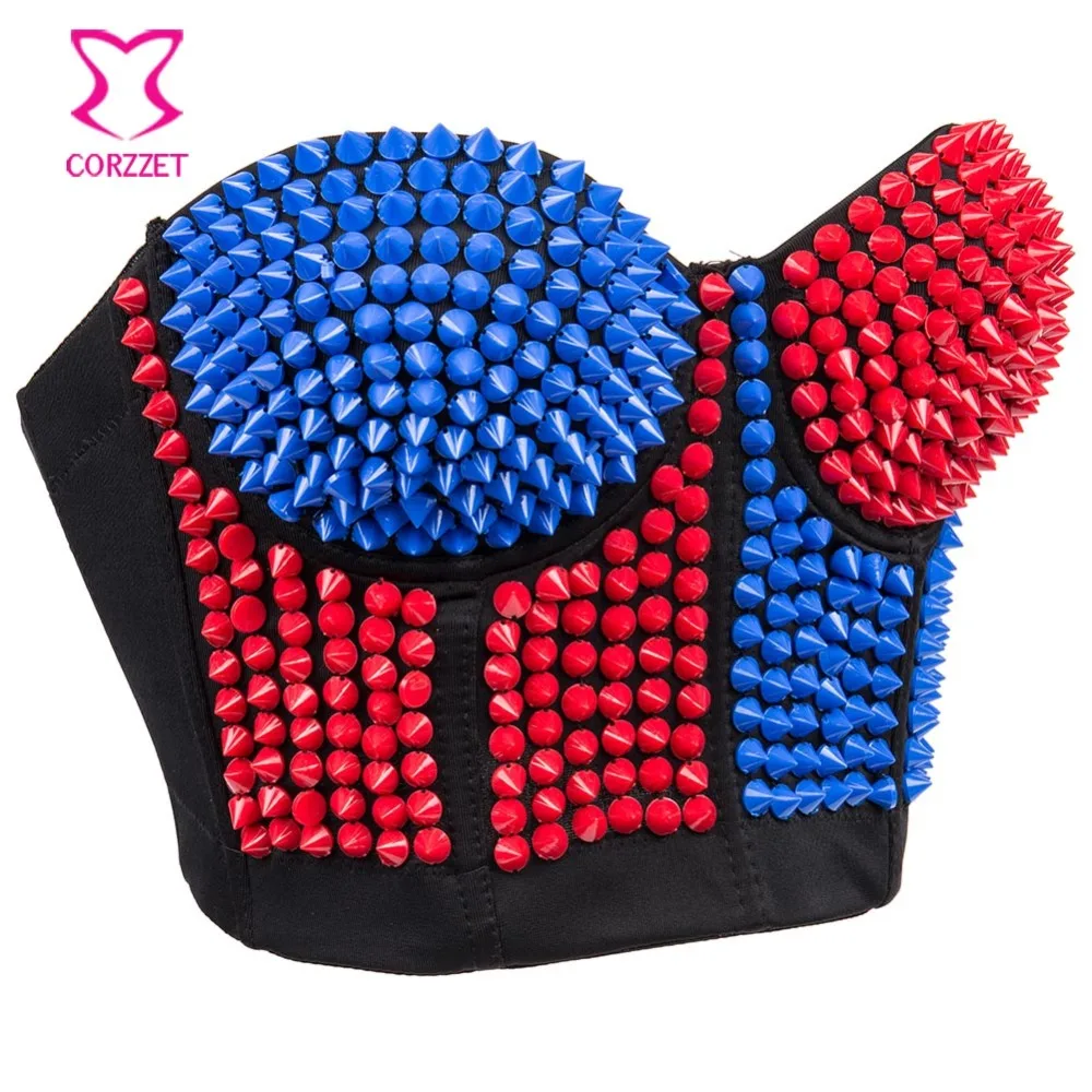 Женский Готический бюстгальтер с заклепками эффектом пуш ап|bra up|plus braup bra |