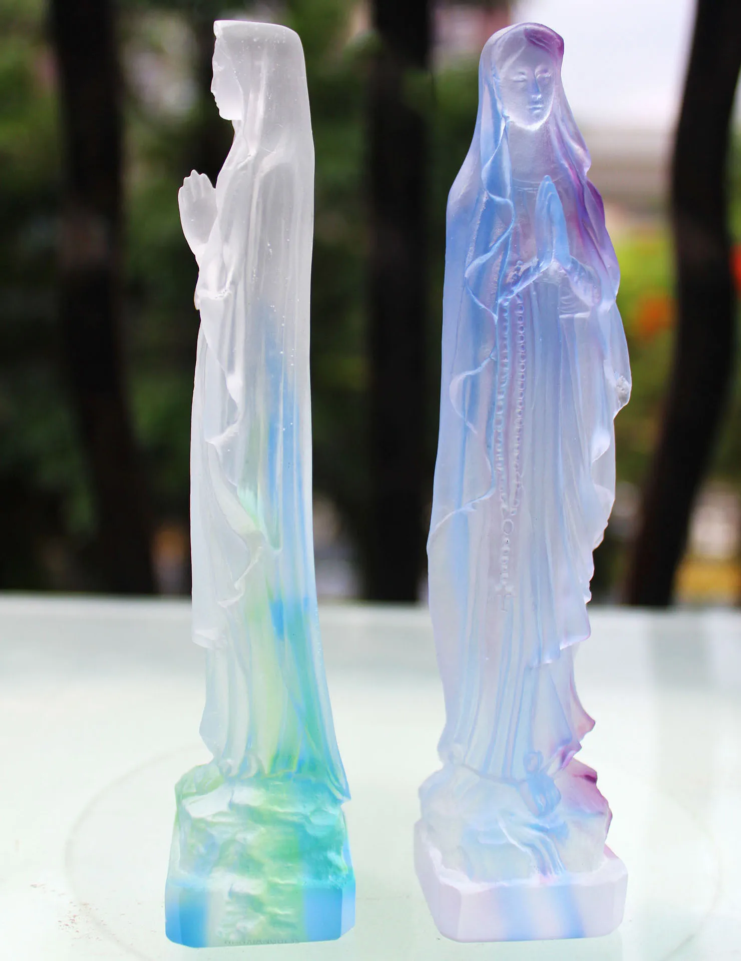 Статуя персонажа Девы Марии христианские Принадлежности Стеклянные поделки