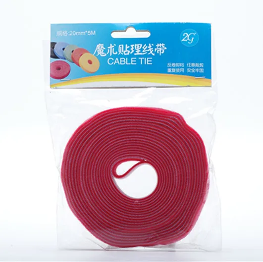 

3/4"(20MM)Width 5meters length self locking Cable Ties, Self-Gripping by injected hook ,back to back strap for computer wire.