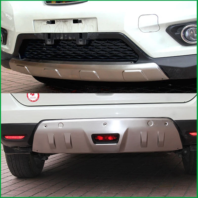 Для Nissan Rogue X Trail T32 2014 2015 2016 нержавеющая сталь Передний + задний бампер защитная
