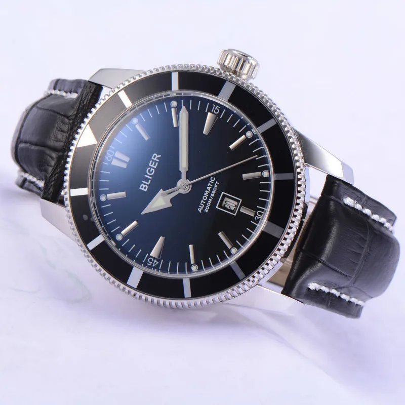 46 мм корпус из нержавеющей стали Автоматическая Мужская Дата наручные часы