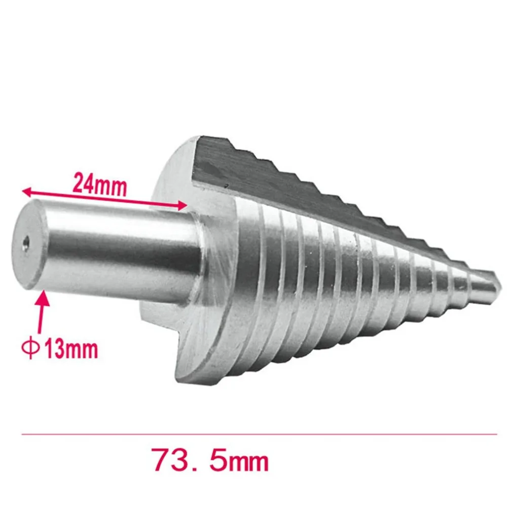 5-35 мм ступенчатое сверло Высокоскоростная сталь Круглый хвостовик и прямой слот