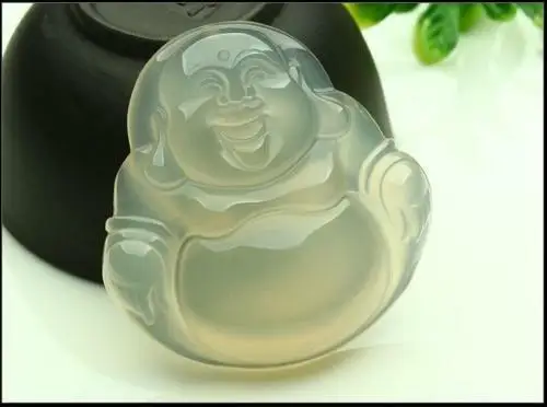 Китай 100% натуральный жадеит кулон счастливый Бог Будда/Кван Инь для влюбленных |