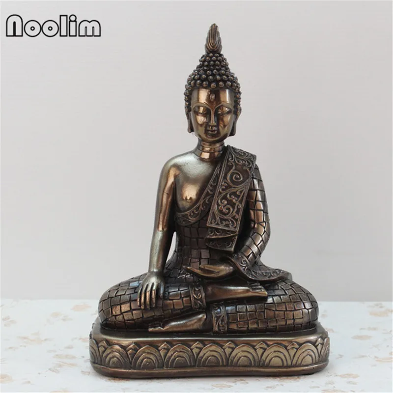 Copper Color Большие размеры изделия из смолы тайский Золотой Будда фэн шуй Статуя украшение для дома Юго-Восточной Азии Будда украшения ручной работы - Цвет: Copper Color