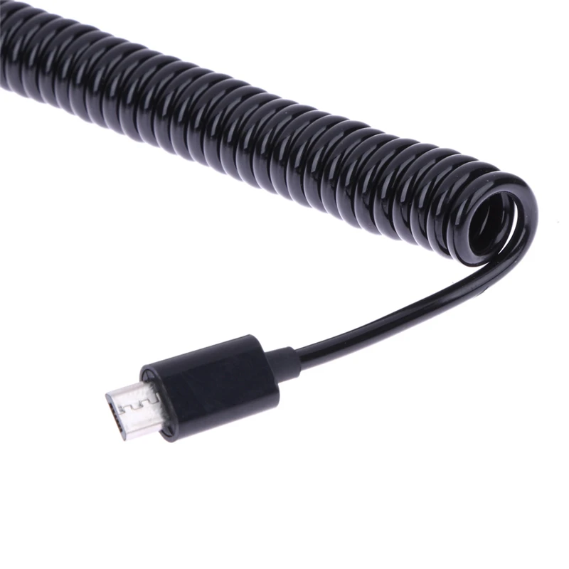 Спиральный кабель USB 2 0 A папа к Micro 5Pin адаптер пружинный M/M для синхронизации