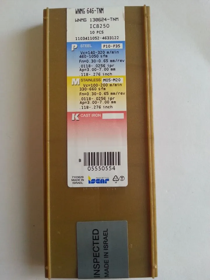 10 шт. вставки карбида WNMG130624-TNM IC8250 | Инструменты