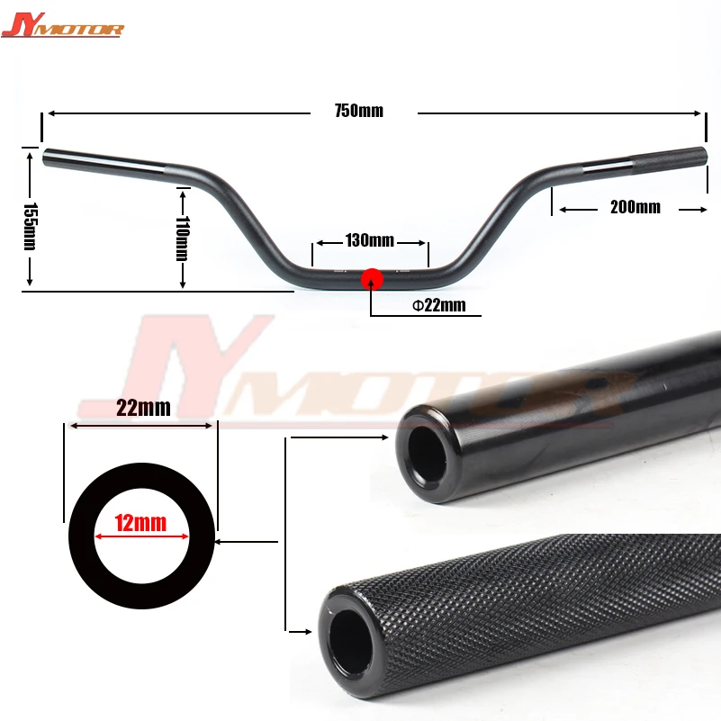 

Aluminum 22mm Handlebar For 50cc 110cc 125cc 140cc Pit bike Bike 7/8" inch Handle bar Motocross Off Road