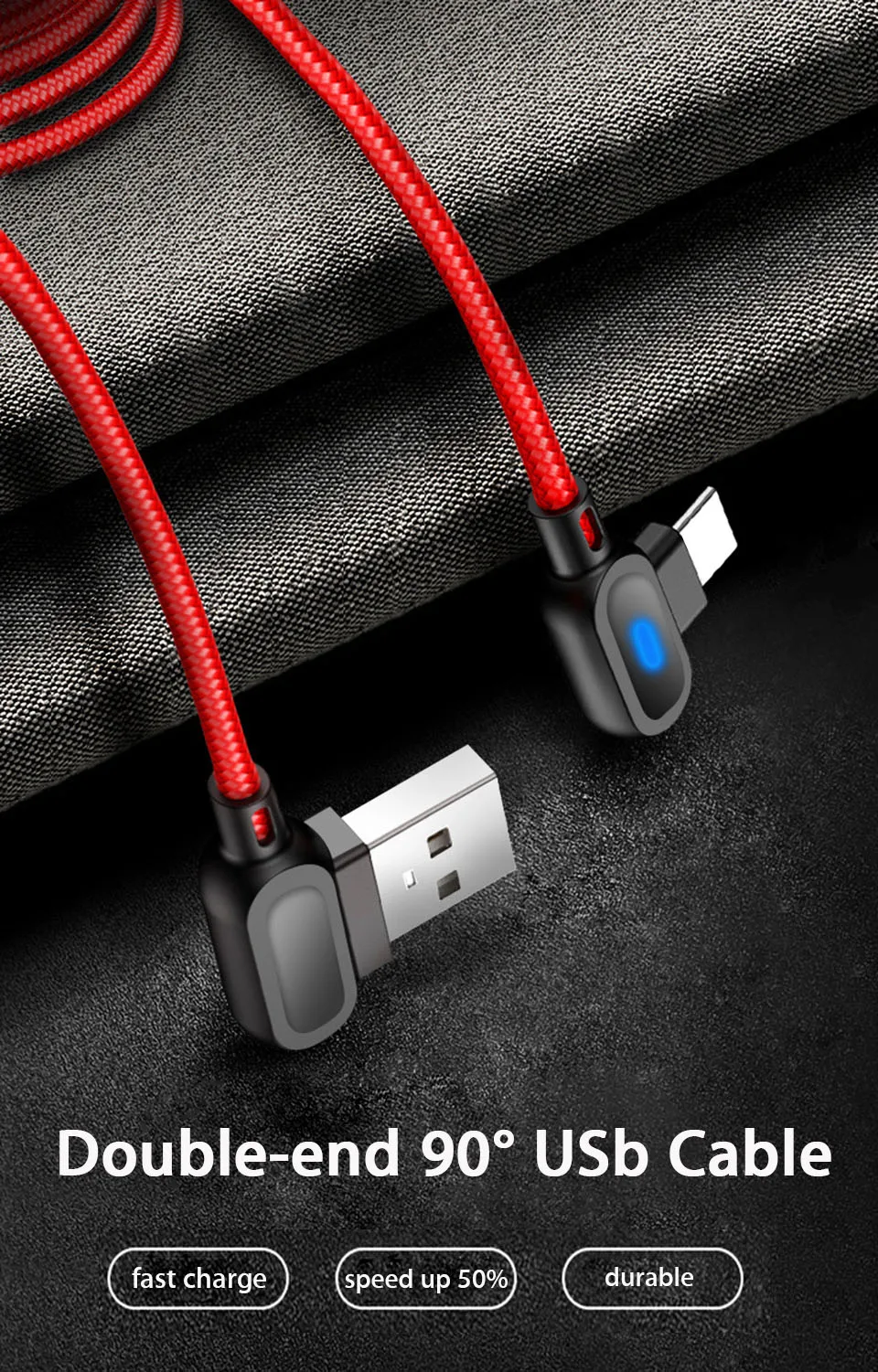 0,25 м 1 м 2 м 90 градусов mi cro Usb type C Быстрая зарядка светодиодный кабель Usb Tipo C для Xiaomi mi 9 Pro samsung Galaxy Note 10 Cabos