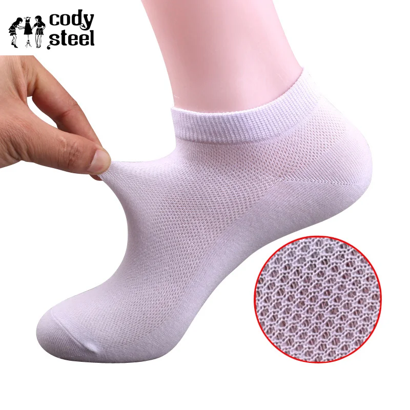 Коди стали мужчины лодка носки хлопка сетки случайный человек короткие мелкая