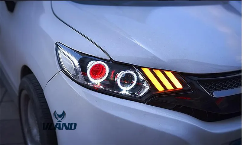 Vland завод для автомобиля светильник FIT светодиодный 2014 2016 2017 JAZZ головной GK5 с DRL и