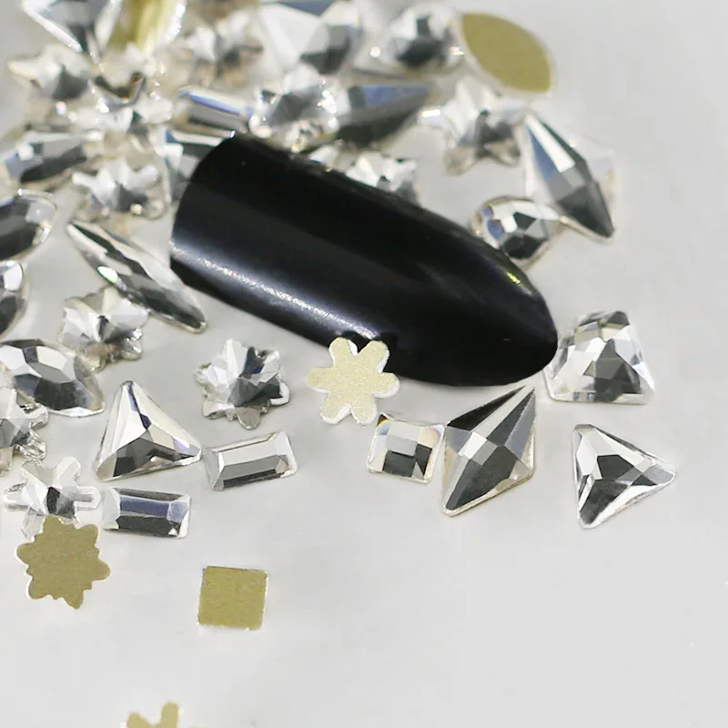 20 шт. прозрачные Стразы для ногтей в блестящей форме высококачественные