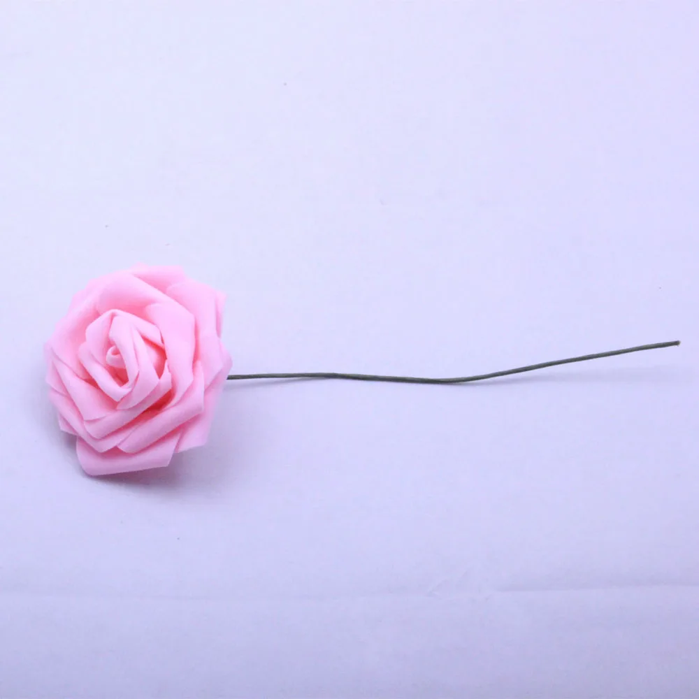 Dark Pink 50 шт. 6 см Искусственный эва пена роза стволовых Свадебные цветы для DIY корсаж Свадебный букет вечерние свадебные украшения - Цвет: Dark Pink
