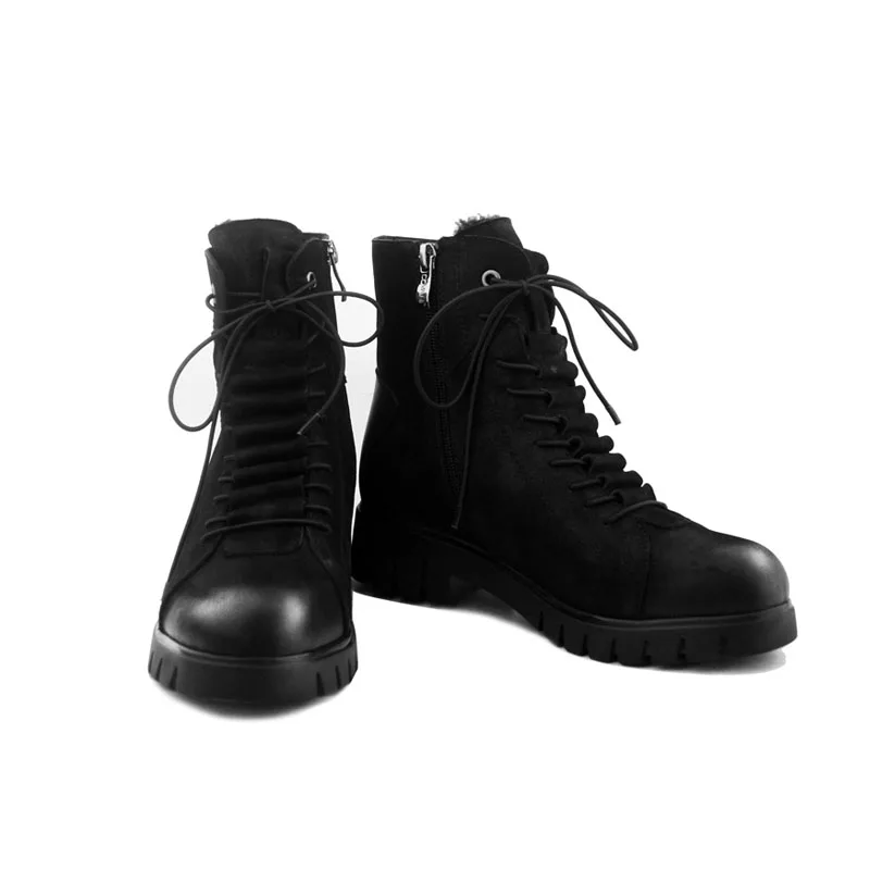 Зимние теплые женские ботинки LIDIAN из натуральной шерсти классические