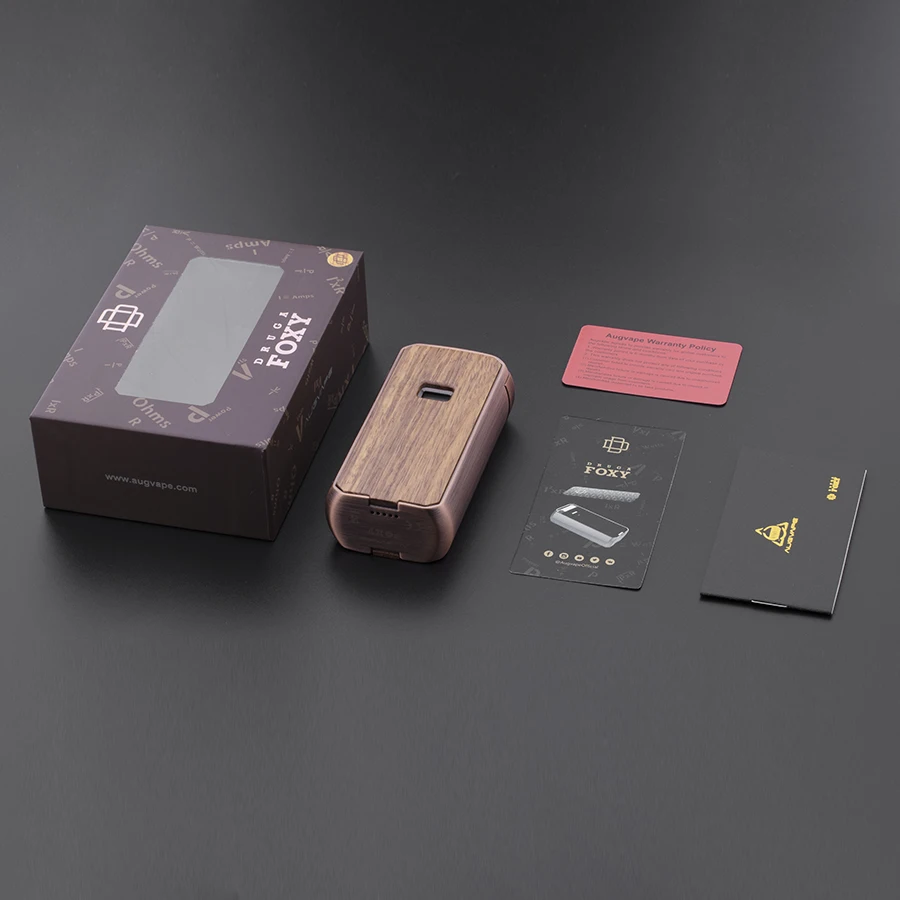 Augvape Druga Foxy медная коробка мод быстрый выпуск патент дизайн плюс и минус кнопка