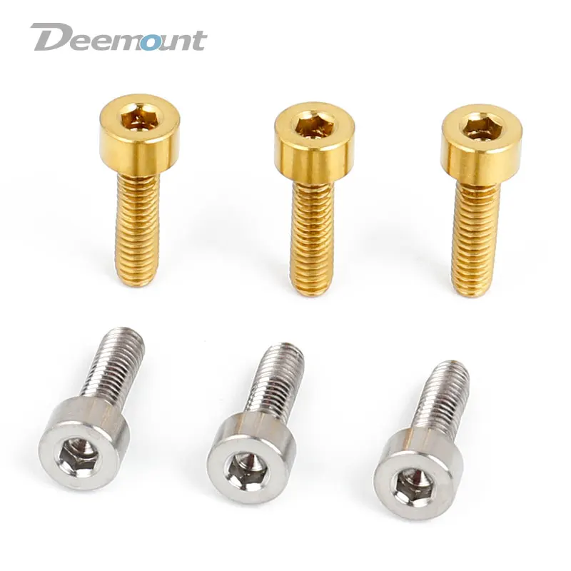 Deemount 5 шт./лот болты для велосипедного троса M4 * 13 20 титановый болт переключения