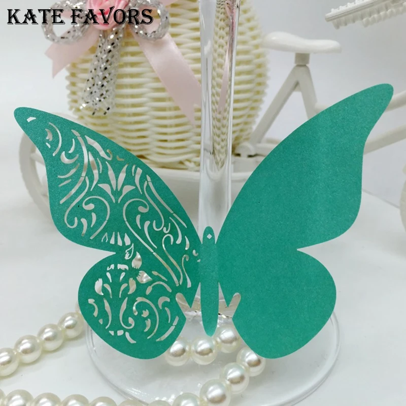50 шт. Лазерная резка бабочки для свадебной вечеринки | Дом и сад
