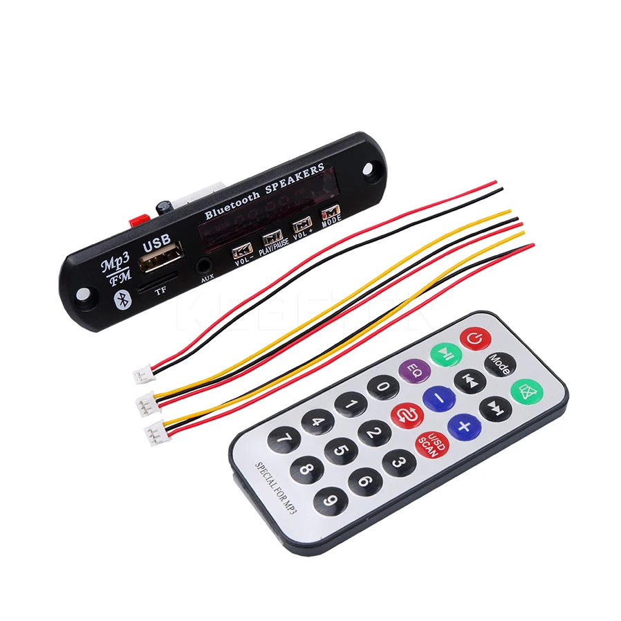 

Hot selling Music New Bluetooth speaker MP3 Wireless Bluetooth 12V MP3 WMA Decoder Board Audio Module USB TF Radio For Car