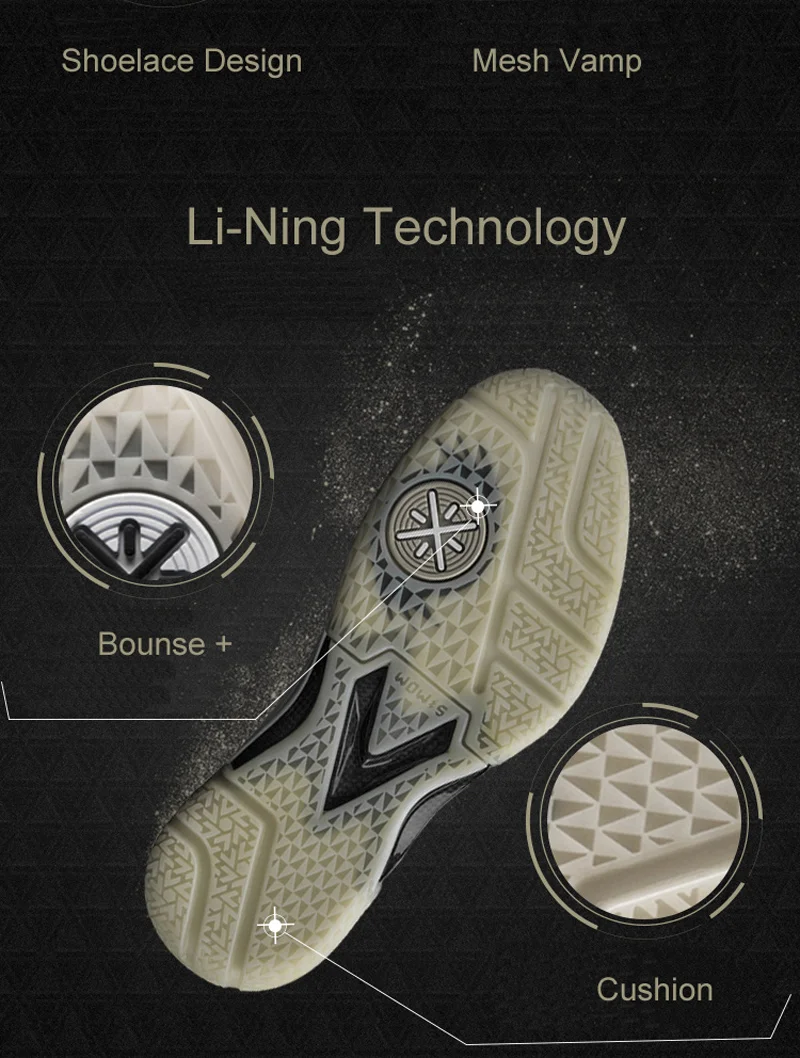 Li-Ning Men WOW 5 Black Sand Basketball Shoes LiNing Cloud Bounse+ wow5 Sneakers Way of Wade Sport Shoes ABAM057 XYL099