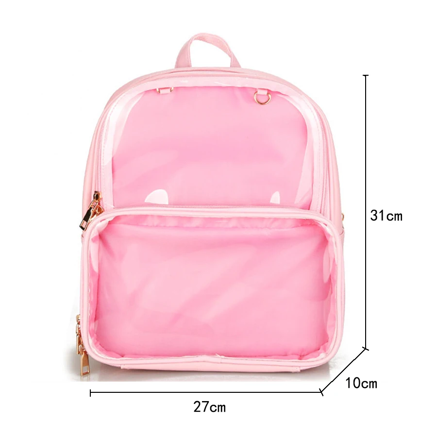 Прозрачные женские рюкзаки Itabags Harajuku рюкзак Водонепроницаемый Kawaii прозрачная сумка для школы подростка Девочки сумки через плечо