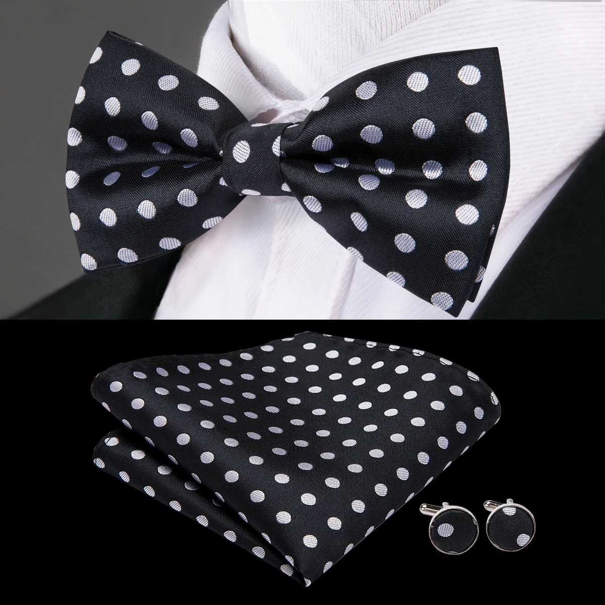 Hi-Tie бренд мужской галстук-бабочка модный синий Одноцветный шелковый галстук-бабочка платок запонки набор мужской свадебный галстук-бабочка noeud papillon homme LH-753