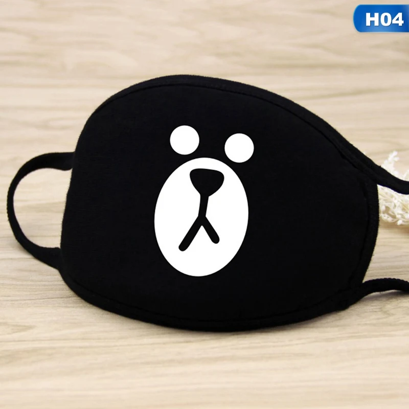 16562H04 Новинка, унисекс, зимняя теплая утолщенная маска для рта, хлопок, теплый респиратор от пыли, модные черные маски для лица, для женщин, для езды на велосипеде, анти-d^ ust - Цвет: 16562H04