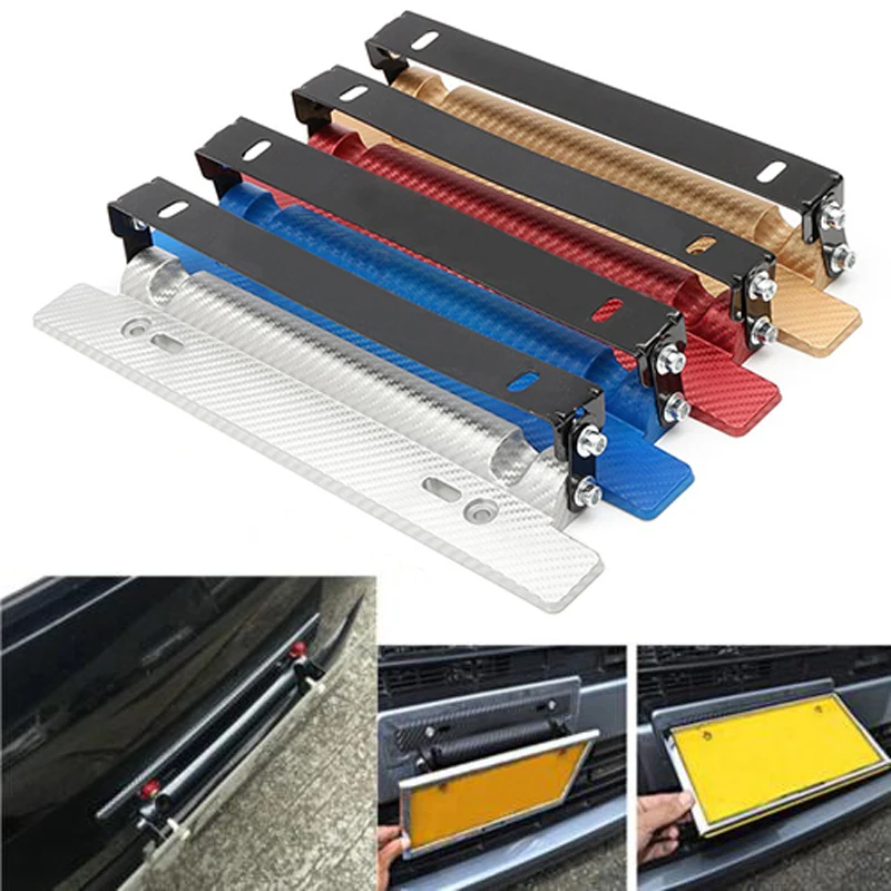 JX-LCLYL углеродного волокна переднего бампера Регулируемая рамка номерного знака