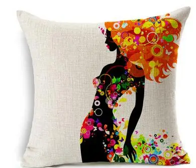 

45*45CM 10PCS/LOT Vintage Decorative Home Cotton Linen Cover Living Room Bed Chair Seat Waist Throw Cushion Flowers Pillowcases