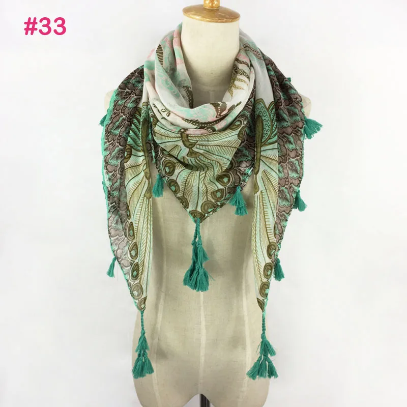 Оптовая продажа модные весенние шарфы с цветочным принтом и разноцветными