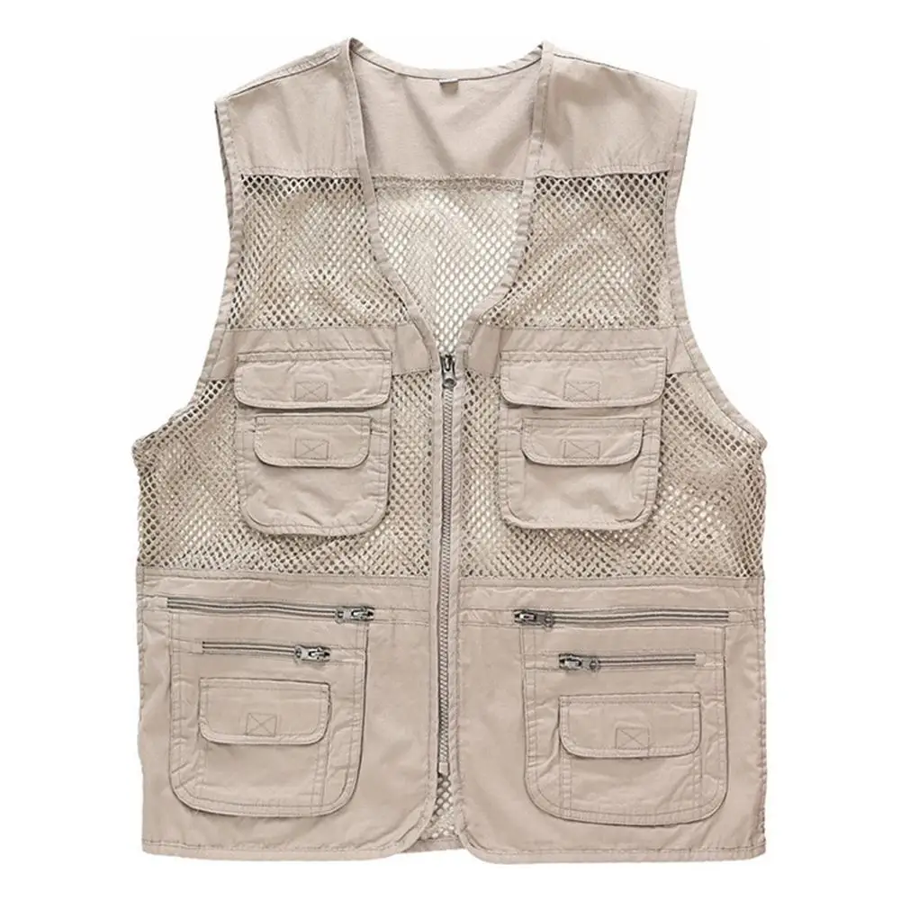 Новый водонепроницаемый сетчатый жилет куртка с несколькими карманами для
