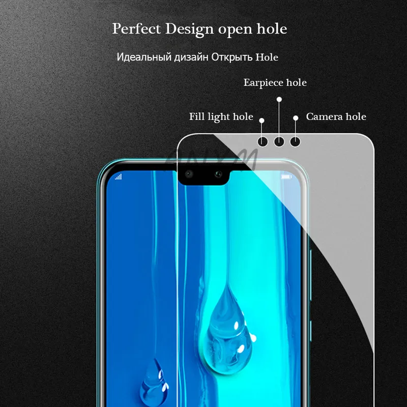 2Pcs/lot 9H Tempered Glass for Huawei Y9 2018 2019 Screen Protector Full Cover For Protective Film | Мобильные телефоны и