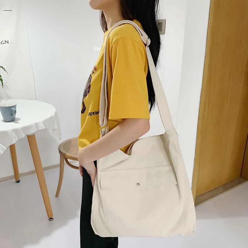 Новинка 2019 классические сумки тоут однотонные Модные женские холщовые