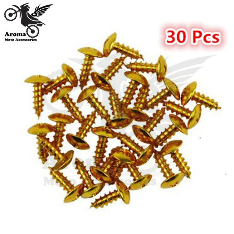 

30pcs Aluminum 2mm colorful motorbike Decals for yamaha honda suzuki kawasaki Ducati KTM moto fixed Nuts Bolts motorcycle screw