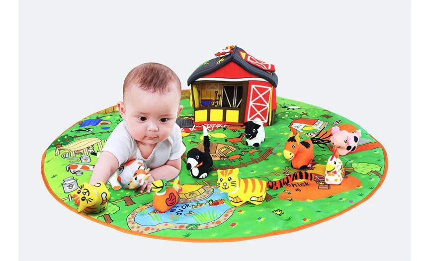 JOLLYBABY детский игрушка Reborn Baby Doll 3D игровой коврик для детей 0-1-3 года, игровой коврик Infantil Обучающие коврик для ползания мультфильм Одеяло