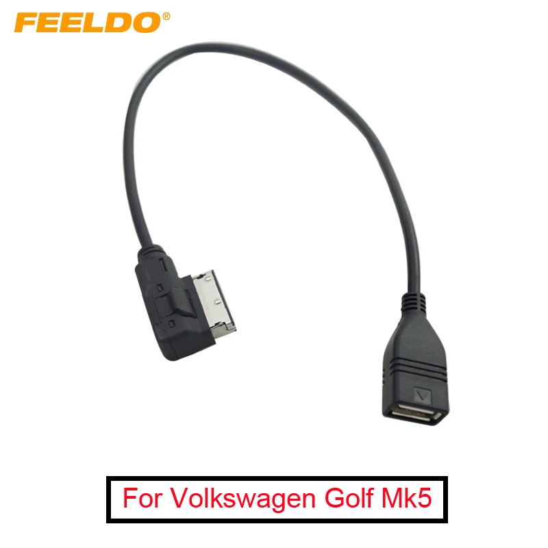 FEELDO 1 шт. автомобильный аудио музыкальный интерфейс AMI/MDI/MMI к USB-кабелю адаптера
