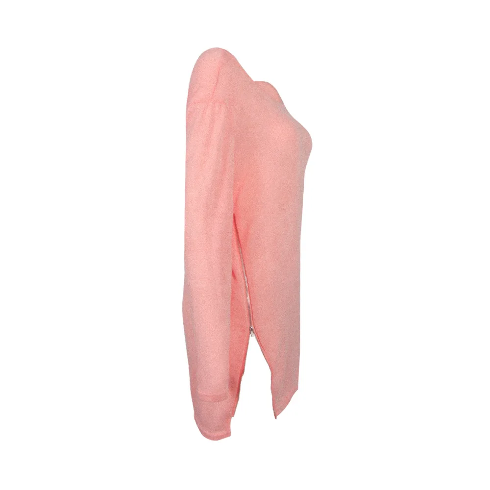 4XL женские свитера и пуловеры 2017 Зима Осень молния длинный рукав вязаный свитер