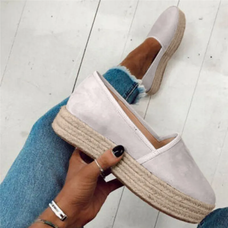 Туфли женские холщовые римские кроссовки плоская подошва без застежки Мокасины