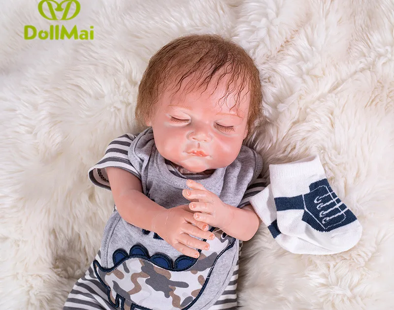 

Reborn baby boy dolls 50cm soft silicone reborn dolls toys for children gift classic play house toys bebes reborn menino