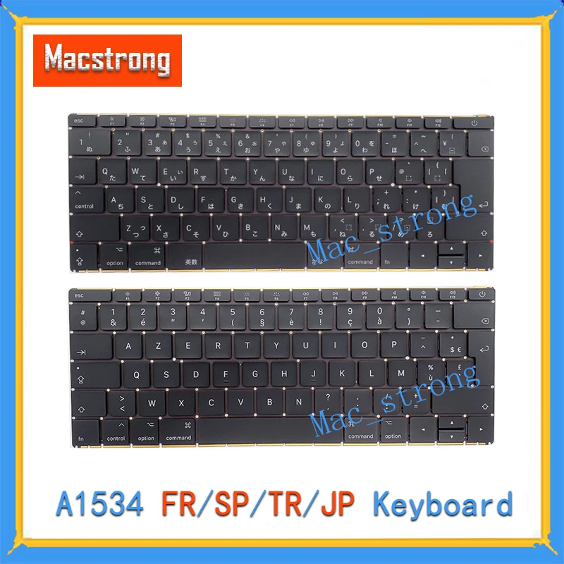 Совершенно новая Оригинальная клавиатура A1534 12 дюймов JP/FR/SP/TR для Macbook Pro