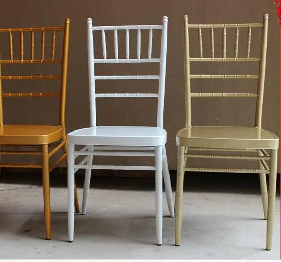 100 шт. Бесплатная доставка по морю металлическое свадебное Кресло Chiavari с